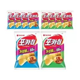 상품 이미지: 오리온 포카칩 오리지널 66g, 5개 + 어니언 66g, 5개