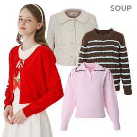 상품 이미지: (15%+15무배)30%쿠폰 SOUPX비지트인뉴욕 봄신상 베스트 가디건/니트/블라우스/원피스 외 최대할인~90%