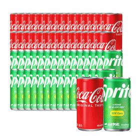 상품 이미지: 코카콜라+스프라이트_190ml 60캔 (각 30개)