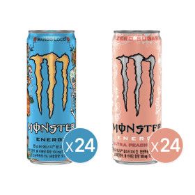 상품 이미지: (현대홈쇼핑)몬스터 에너지 망고로코 355ml 캔 24개+몬스터 에너지 피치킨 355 캔 24개