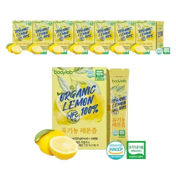 상품 이미지: 바디랩 프리미엄 스페인산 유기농 레몬즙 14포, 8개