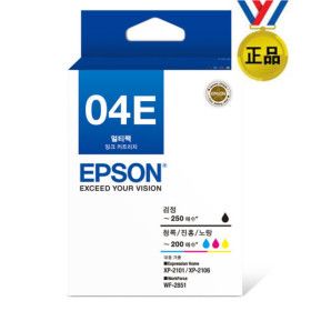상품 이미지: 엡손 정품잉크 T04E670 4색세트 잉크 호환 프린터 복합기 XP-2106 WF-2851 XP-2101
