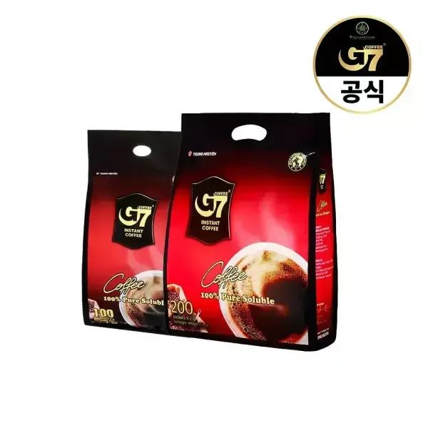 상품 이미지: G7 퓨어블랙 2g 200개입 + 블랙 100개입 구성 (총300개입) / 베트남 원두 커피 다크 아메리카노