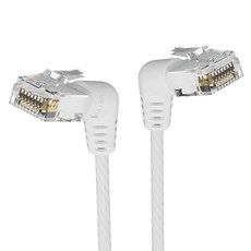상품 이미지: 벤션 CAT6A UTP 360도 회전꺽임형 울트라슬림 초고속 기가 랜선 화이트 IBOW, 1.5m, 1개