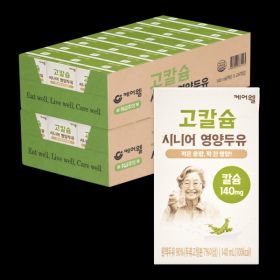 상품 이미지: 케어웰 고칼슘 시니어 영양두유 140ml 48팩 어르신 노인 칼슘두유 소화 잘되는 두유
