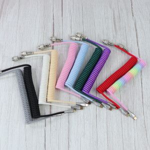 상품 이미지: 워키 코일형 키보드 항공 케이블 USB-C타입 10컬러