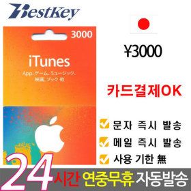 상품 이미지: 일본 앱스토어 아이튠즈 기프트카드 3000엔 카드결제OK