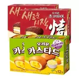 상품 이미지: 오리온 초코파이, 468g, 2개 + 카스타드, 276g, 2개