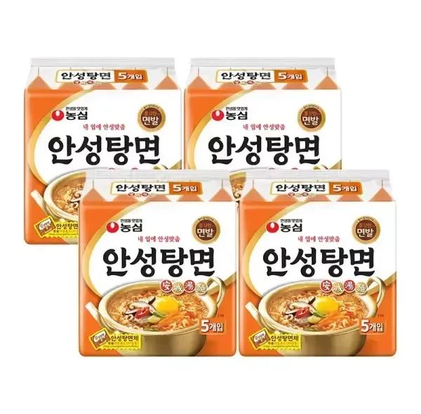 상품 이미지: 농심 안성탕면 125g, 5입(멀티), 4개