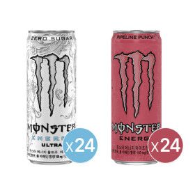 상품 이미지: (현대홈쇼핑)몬스터 에너지 울트라 355ml 캔 24개+몬스터 에너지 파이프라인펀치 355 캔 24개