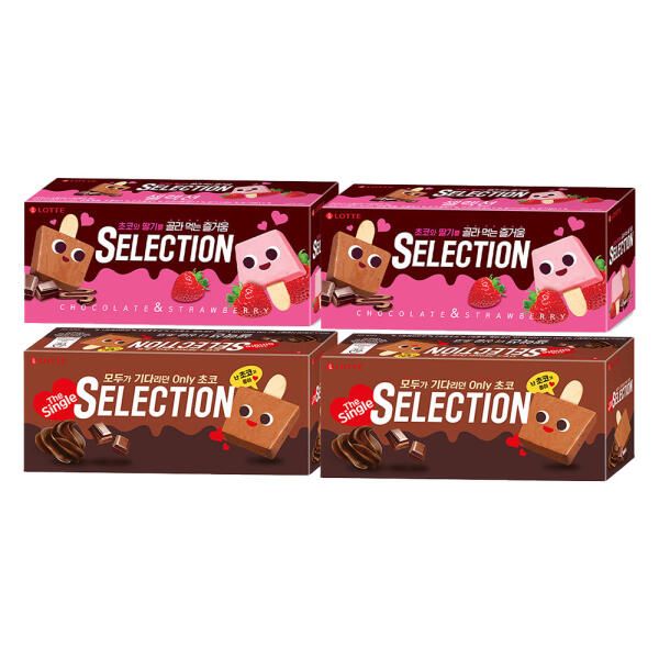 상품 이미지: [슈팅냉동] 롯데웰푸드 셀렉션 500m, 2개 + 더싱글초코 500ml, 2개