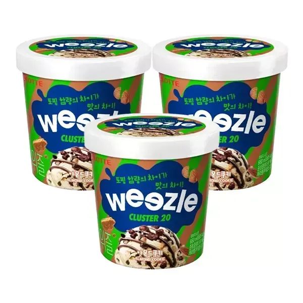 상품 이미지: [슈팅냉동] 롯데웰푸드 위즐 아몬드 쿠키 660ml, 3개