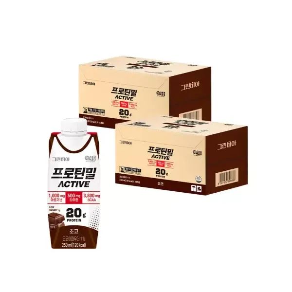 상품 이미지: 정식품 그린비아 프로틴밀 액티브 초코 250ml 36팩