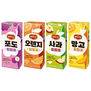 상품 이미지: 델몬트 드링크 24+24 골라담기 190ml 48개 / 오렌지 망고 사과 포도 과일 주스