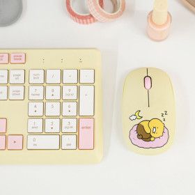 상품 이미지: 춘식이 무선 키보드 마우스 세트 저소음 키스킨 포함