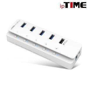 상품 이미지: IPTIME UH1005QC USB3.2 Gen2 유전원 5포트 허브 퀵차지3.0 1포트 고속충전포트 스타배송