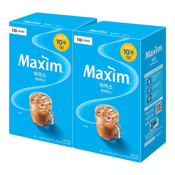 상품 이미지: 동서식품 맥심 아이스 커피믹스 100T +10T 2개