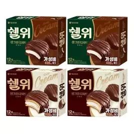 상품 이미지: 오리온 쉘위 카카오 12입 + 클래식 12P 각2개 (총4개)