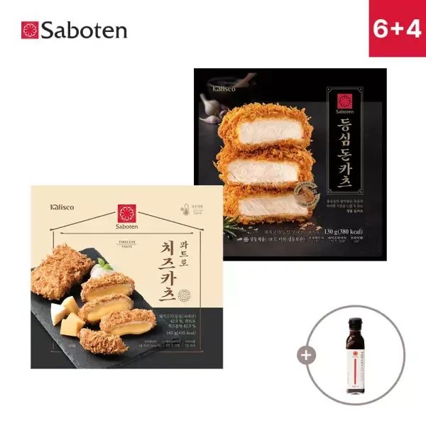 상품 이미지: 사보텐 일본 정통 수제 돈까스 등심 6팩+콰트로 치즈 4팩 + 돈까스 소스