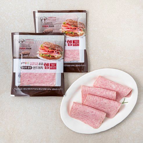 상품 이미지: 곰곰 참나무 훈연 샌드위치햄, 100g, 2개