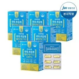 상품 이미지: JW중외제약 본사직영 국대 초임계 알티지 rTG 오메가3 1022mg 30캡슐, 6개