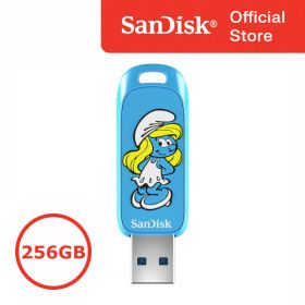 상품 이미지: 샌디스크 3.2 USB 메모리 256GB 256기가 SDCZIS 귀여운 캐릭터 스머프 USB 대용량 유에스비 ENL 무료배송