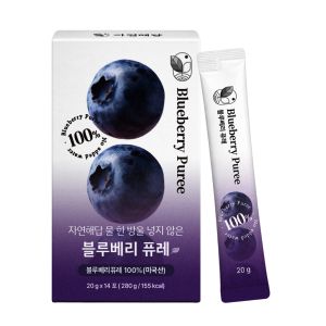 상품 이미지: (런칭기념 체험특가)자연해답 물 한 방울 넣지 않은 블루베리 퓨레 20g x 14포 이유식강아지간식에도좋아요
