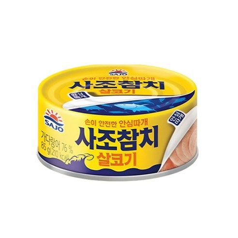 상품 이미지: 사조참치 안심따개 살코기, 85g, 4개