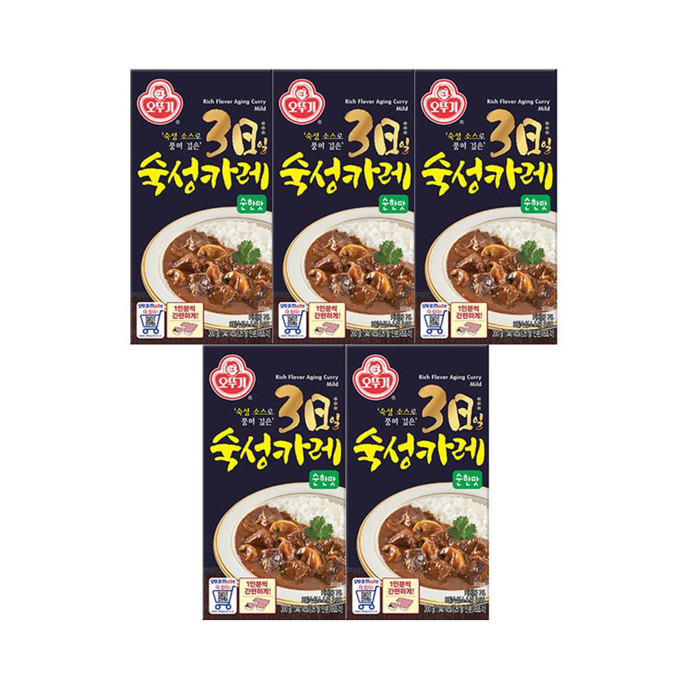 상품 이미지: 오뚜기 3일숙성카레 고형 순한맛, 200g, 5개
