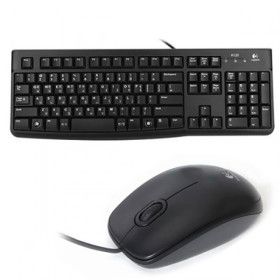 상품 이미지: 로지텍 유선 데스크탑 세트 유선마우스 M90 + 유선키보드 K120 (USB)