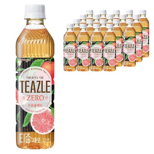 상품 이미지: 티즐 제로 자몽블랙티, 500ml, 20개