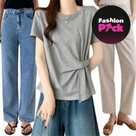 상품 이미지: (24%+10%) (패션픽) 스타일바바 1+1 의류 특가 여성 티셔츠/빅사이즈 데님/와이드팬츠/가디건/밴딩/홈쇼핑