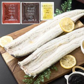상품 이미지: 만복장어 손질전 1kg 손질후 700g 국내산 자포니카 장어 소스2종+생강채 증정