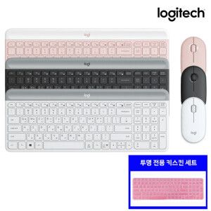 상품 이미지: 로지텍코리아 정품 MK470 슬림 무선 콤보 키보드 마우스+키스킨 세트 한글 자판