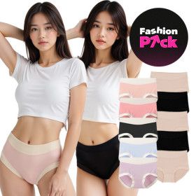 상품 이미지: (24%쿠폰) 숏/미들/롱 심리스 여성 모달팬티 5매세트 외 언더웨어 / 올베이지 올블랙 타입신상출시