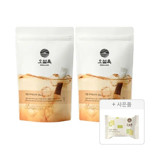 상품 이미지: 오설록 찬물 루이보스티 20입, 2개 + 증정(그린티웨하스 17g, 1개)