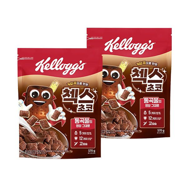 상품 이미지: 켈로그 오곡 첵스초코, 570g, 2개