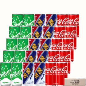 상품 이미지: 코카콜라 칠성사이다 맥콜 캔음료   190ml(3종) 각10캔씩 총30캔