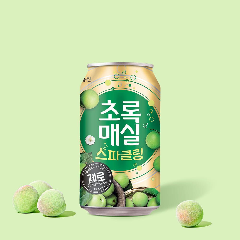 상품 이미지: [N멤버십 특가] 초록매실 스파클링 제로 캔 350ml,