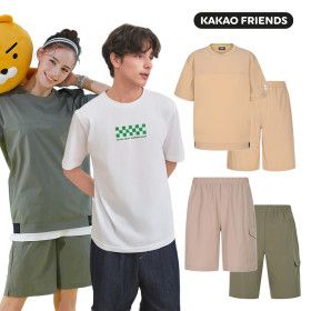 상품 이미지: (빡세일15%+무배)카카오프렌즈 SS OPEN EVENT 1+1/반바지/티셔츠/셋업 ~ 90%