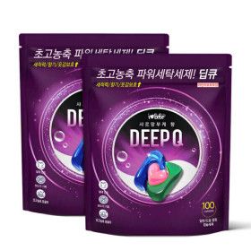상품 이미지: 딥큐 3in1 샤르망부케 100개입+100개입 캡슐세제 고농축 세탁 드럼세탁기 세제