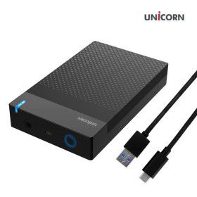 상품 이미지: 유니콘 HDD-500V  USB3.1 C to A 유무선 외장하드케이스 3.5인치 원터치 슬라이드 조립