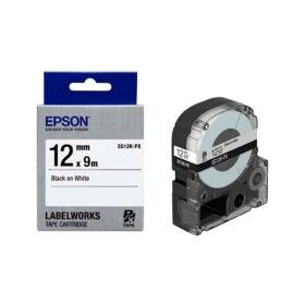 상품 이미지: 엡손 라벨테이프 SS12K-PX (12mmX9m) 흰색 검정 x3개