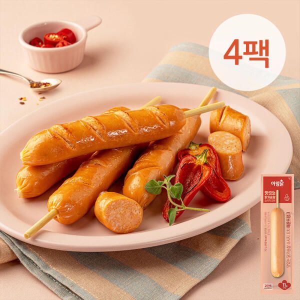 상품 이미지: [아임닭] 맛있는 닭가슴살 소시지 꼬치 매운후랑크 70g 4팩