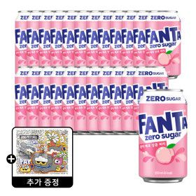 상품 이미지: 환타 제로 피치 350ml 24캔 (1박스) +(증정)조앤프렌즈 스티커