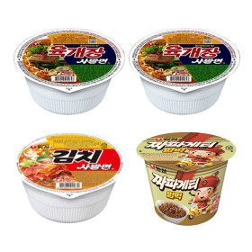 상품 이미지: 육개장 사발면 12개+김치사발면6개+짜파게티범벅6개 (총 24개)