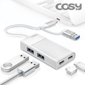 상품 이미지: 크림 C타입 USB 3.0 멀티 포트 허브 (A+C포트) 노트북 맥북 태블릿 아이패드 USB포트확장