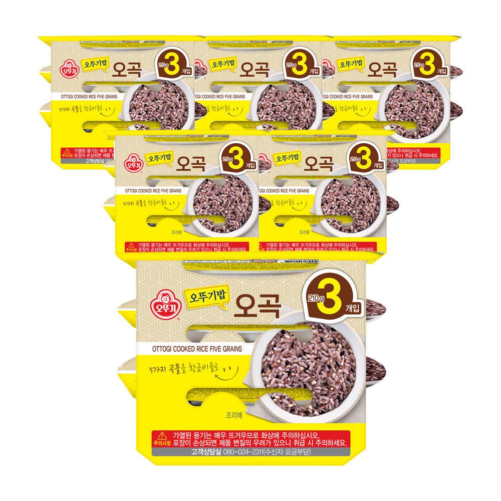 상품 이미지: [슈퍼적립] 오뚜기 맛있는 오뚜기밥 오곡 210g, 18개