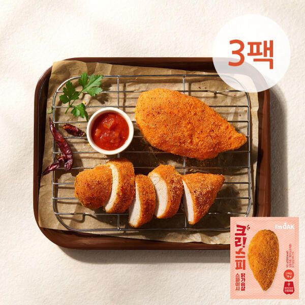 상품 이미지: [아임닭] 크리스피 바삭 닭가슴살 스파이시 90g 3팩