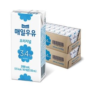 상품 이미지: 매일 멸균우유 오리지널 200ml 48팩
